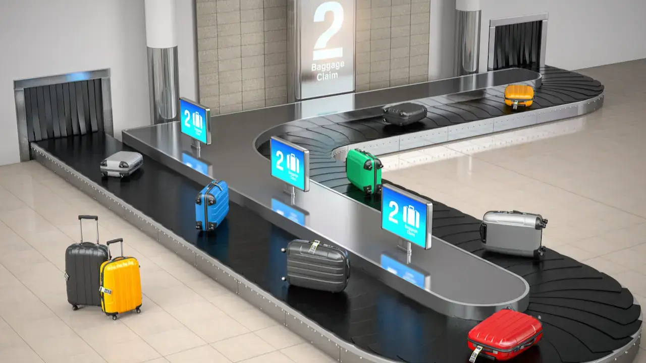 Reclamação de bagagem no aeroporto - 1282203157